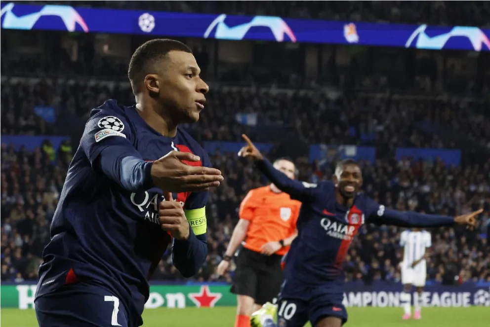 Mbappé marcó el camino y PSG a cuartos de final