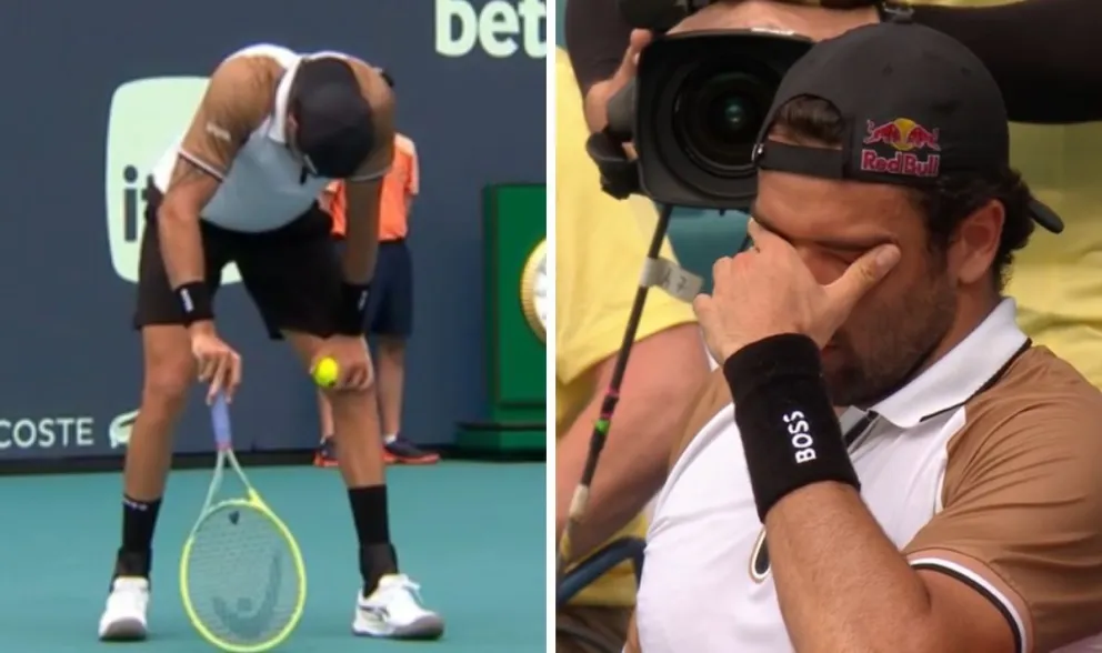 Matteo Berrettini se descompensó en pleno partido ante Andy Murray y preocupó a todos