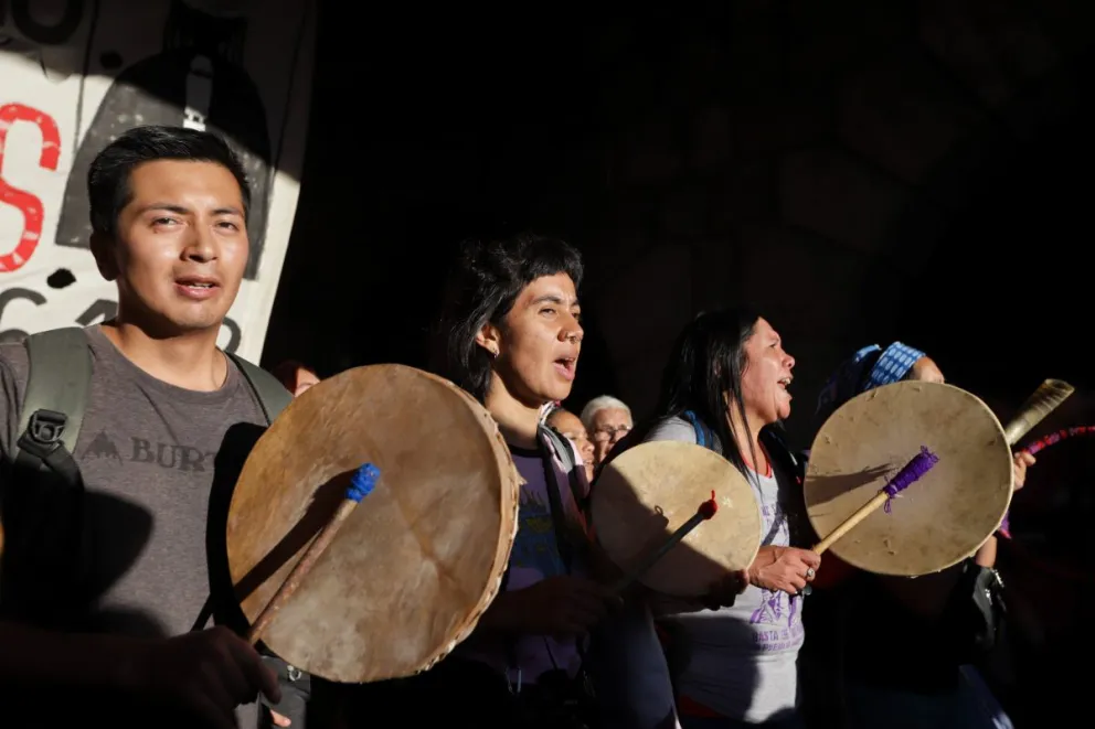 El reclamo mapuche fue parte del Día de la Memoria