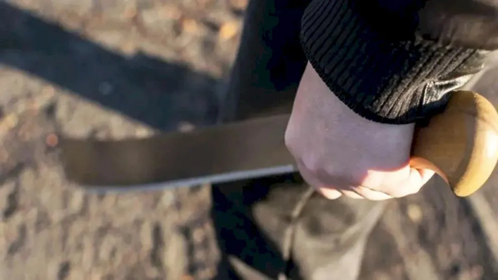 El loco del machete: amenazó a la gente que pasaba cerca y trató de lesionar a efectivos