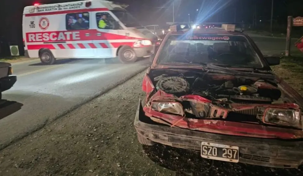 Fuerte choque en Ruta 40 dejó como saldo una persona herida