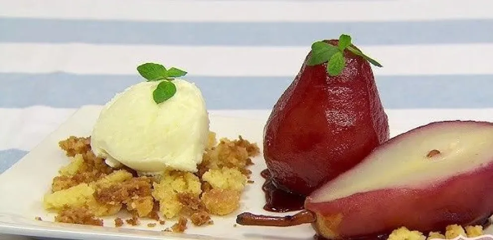 Peras al Borgoña, una receta tan rica como fácil de hacer