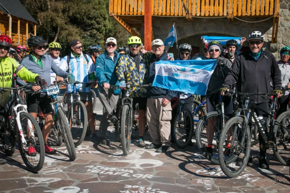 La imagen corresponde a una edición anterior de la Bicicleteada por Malvinas (fotos: Facundo Pardo).