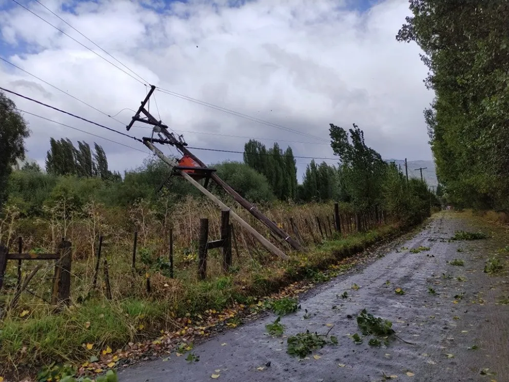 El viento causó destrozos en la región