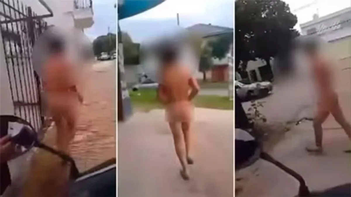 Video: lo engancharon robando y lo obligaron a correr desnudo por la calle  en La Plata | Diario El Cordillerano