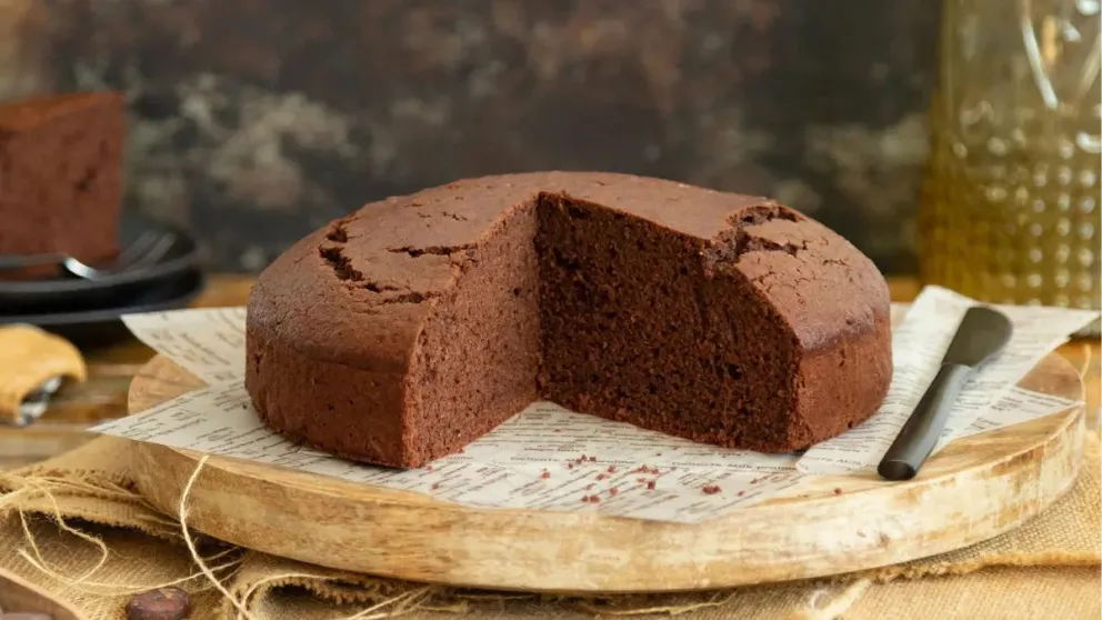 Esponjoso bizcochuelo de yogurt y cacao 