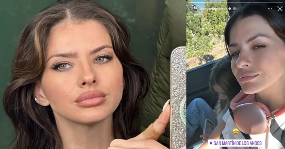 La China Suárez llegó a San Martín de los Andes para una filmación