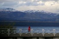 La nieve pintó de blanco las montañas para una postal única de Bariloche