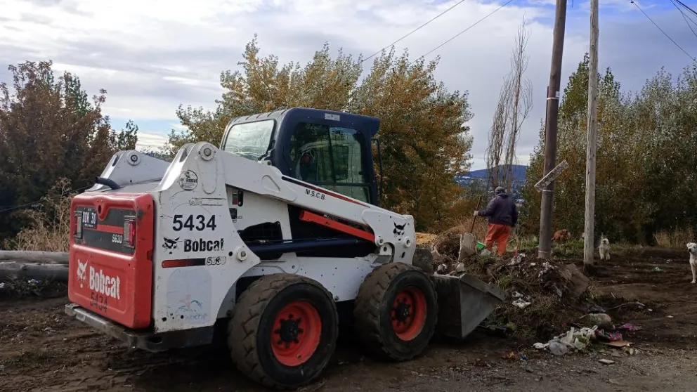 Trabajos de saneo y limpieza en calles 2 de Agosto, Radales y Colihues