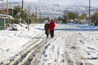 Postales de un domingo otoñal tapados de nieve en Bariloche
