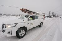 Las nevadas generan cortes en el servicio de energía en distintos sectores de la ciudad