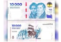 El Banco Central puso en circulación los nuevos billetes de 10 mil pesos 