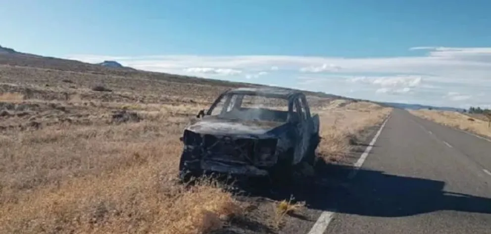 Familia se salvó de milagro cuando su camioneta se prendió fuego en Ruta 40