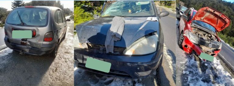 Un ciclista, un camión y tres autos protagonizaron choque en cadena ...