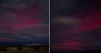 El espectáculo de las auroras australes también se pudo ver en el cielo de Bariloche