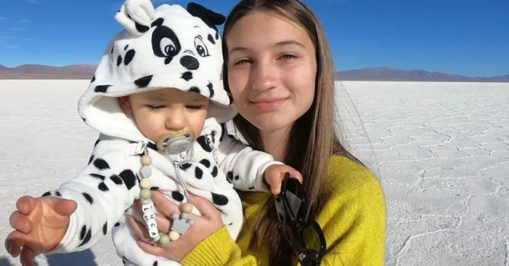 La tierna foto que compartió Indiana Cubero junto a Luca, su hermanito menor: "Mi gordo"