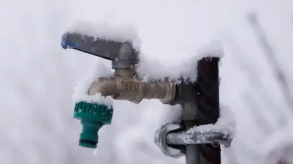 Región Sur: se recomienda tomar recaudos ante el congelamiento de cañerías