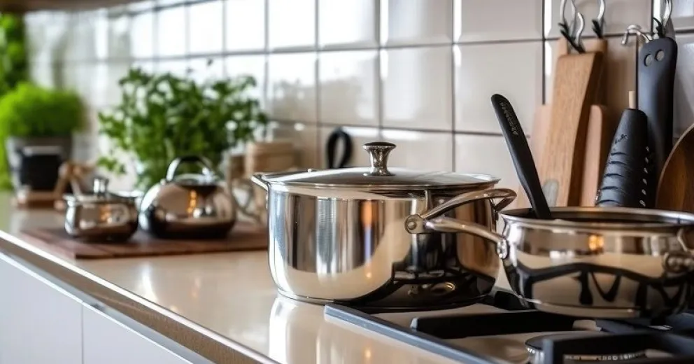 El truco casero para dejar relucientes tus ollas y sartenes de acero inoxidable