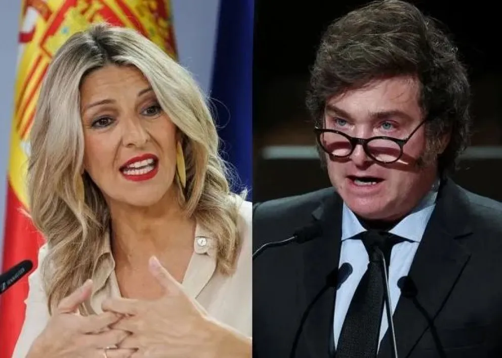 Fuerte crítica de la vicepresidenta de España a Javier Milei: "Generador de odio"