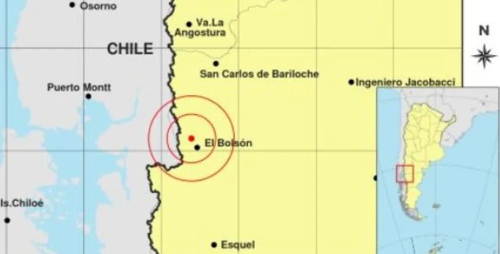 Pequeño sismo en El Bolsón durante la mañana 