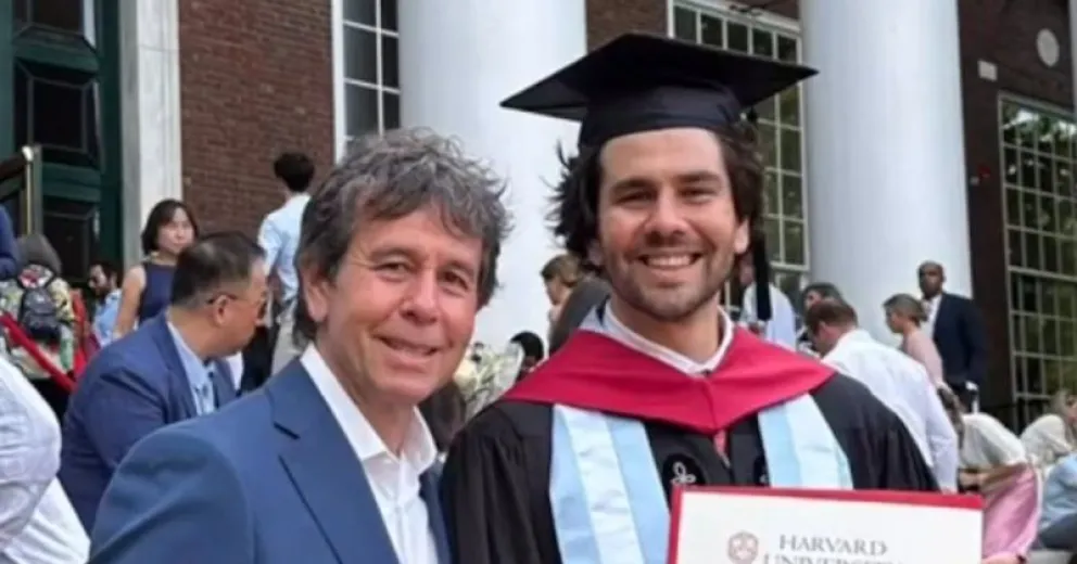 En fotos: Cómo fue la graduación del hijo de Ariel Rodríguez Palacios en Harvard