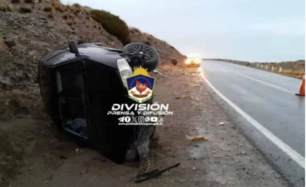Volcó un rodado con cuatro ocupantes sobre la Ruta 234
