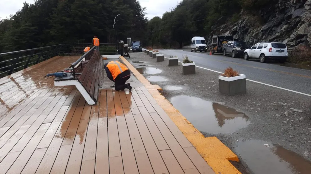 Con fondos de la Ecotasa, repararon el mirador de Punto Panorámico 