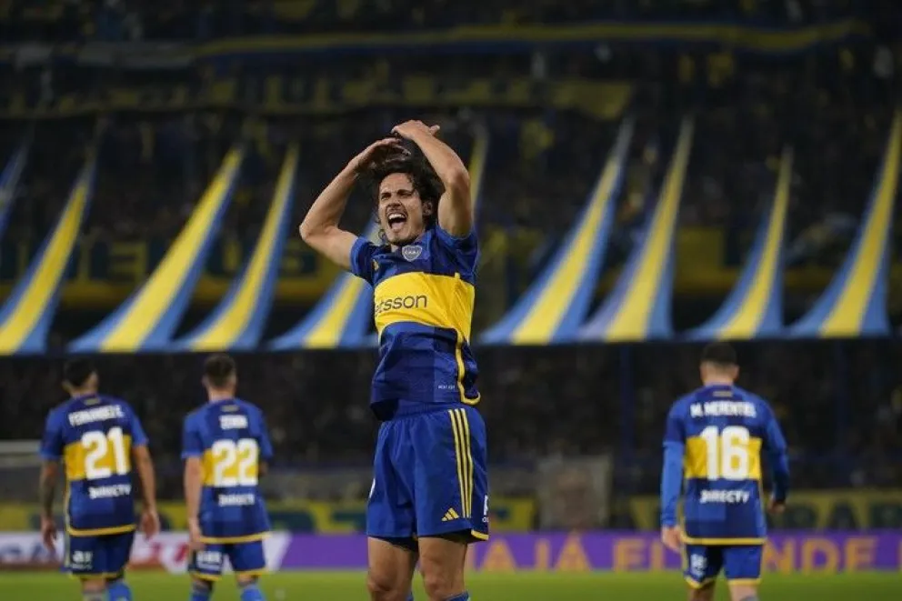 Boca le ganó 1-0 a Vélez con gol de Cavani, en la última fecha de la Liga Profesional antes del receso 