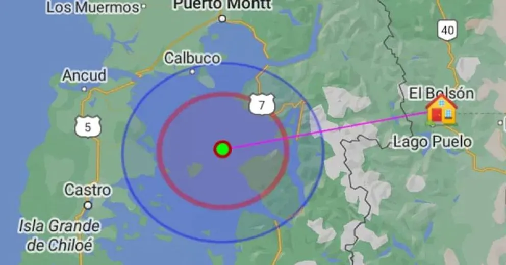 Se registró un sismo a 118 kilómetros de El Bolsón
