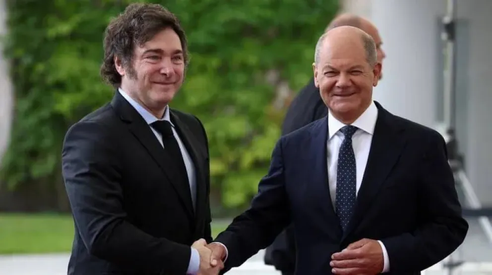 Milei se reunió con el canciller alemán Olaf Scholz