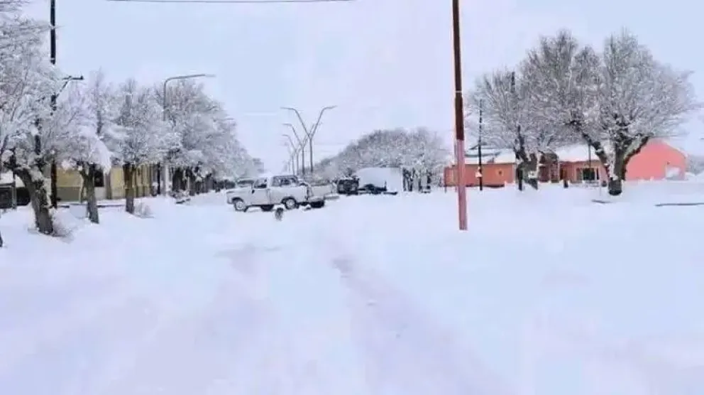 Una localidad rionegrina entre las más frías del país esta mañana