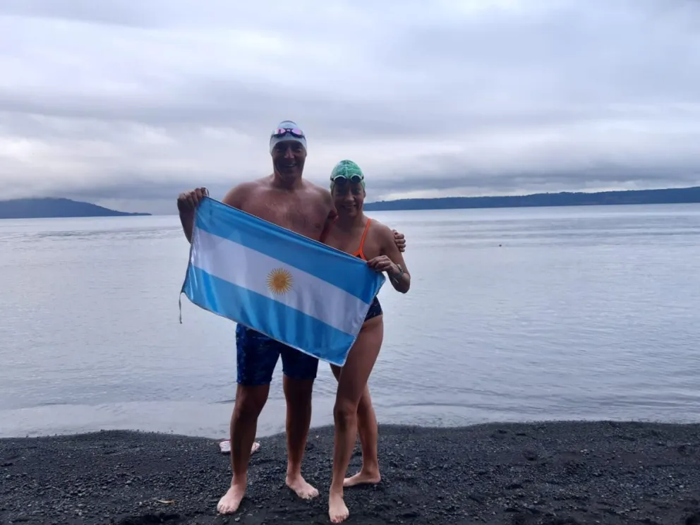 Festejaron el título sudamericano de natación en aguas frías