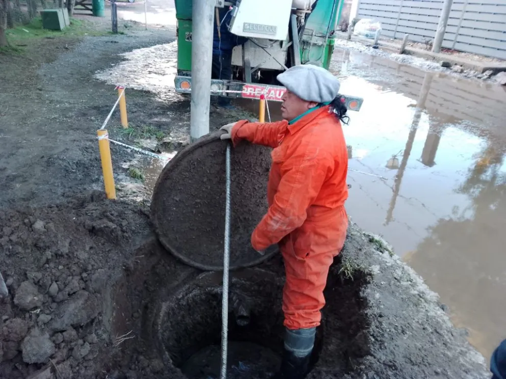 Avanzan los trabajos en pluviales de la zona Oeste de Bariloche 