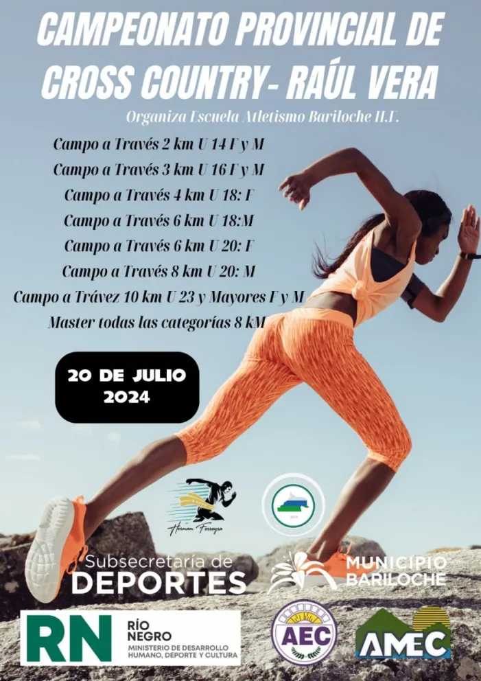 Se abrieron las inscripciones para el Campeonato Provincial de Cross Country 2024
