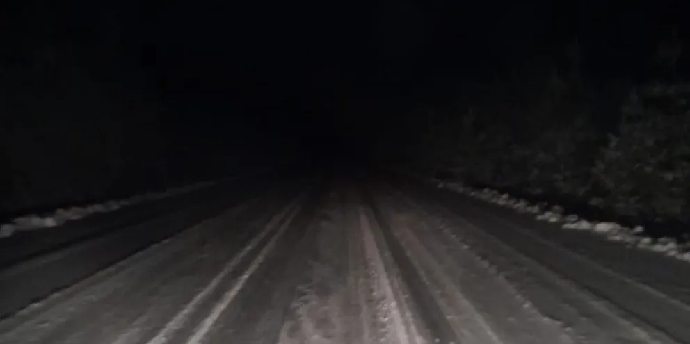 Transitabilidad con extrema precaución por presencia de hielo en las rutas del sur 