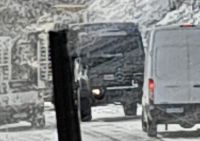 Camión de Vialidad Rionegrina despistó en Ruta 40 debido al hielo
