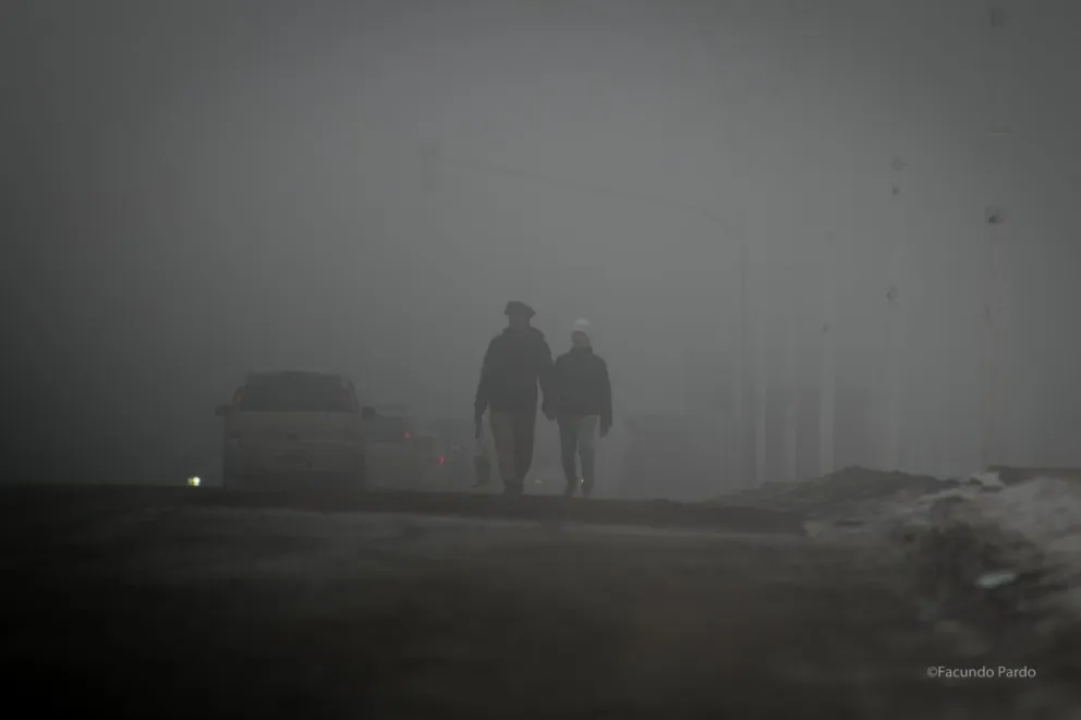 Domingo frío, húmedo y de neblina en Bariloche