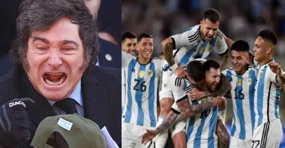 Milei invitó al plantel de la Selección a festejar en el balcón de la Casa Rosada