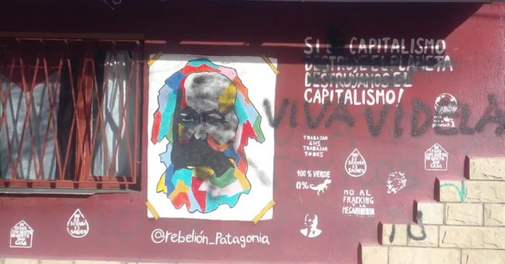 “Viva Videla”, la escritura que dejaron en un local del PTS Bariloche