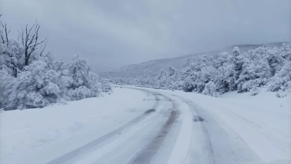 Piden extrema precaución entre Bariloche y El Bolsón por tramos con nieve y humedad