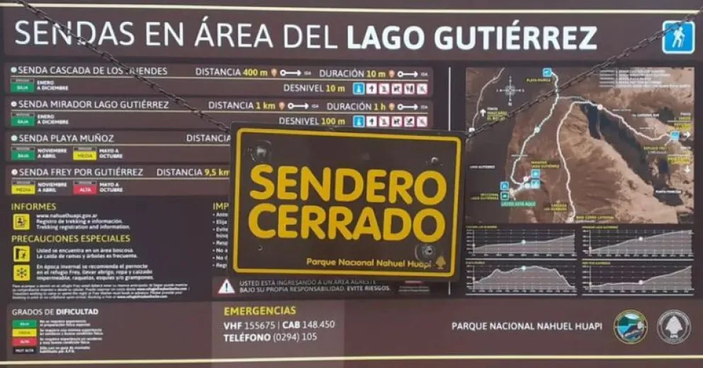 Por extremas razones de seguridad cierran senderos en Gutiérrez  
