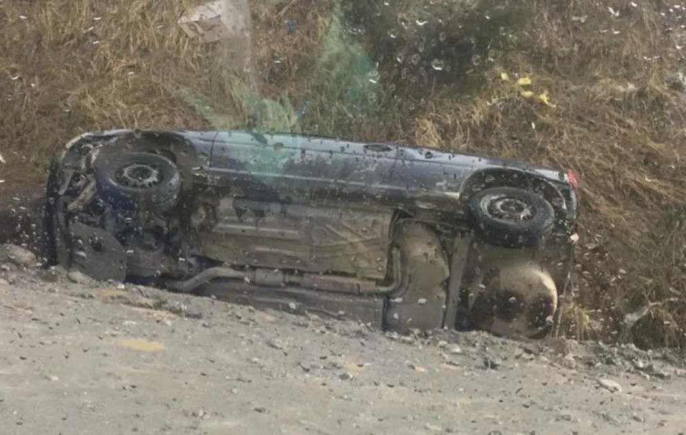 Volcó camino al barrio Vivero