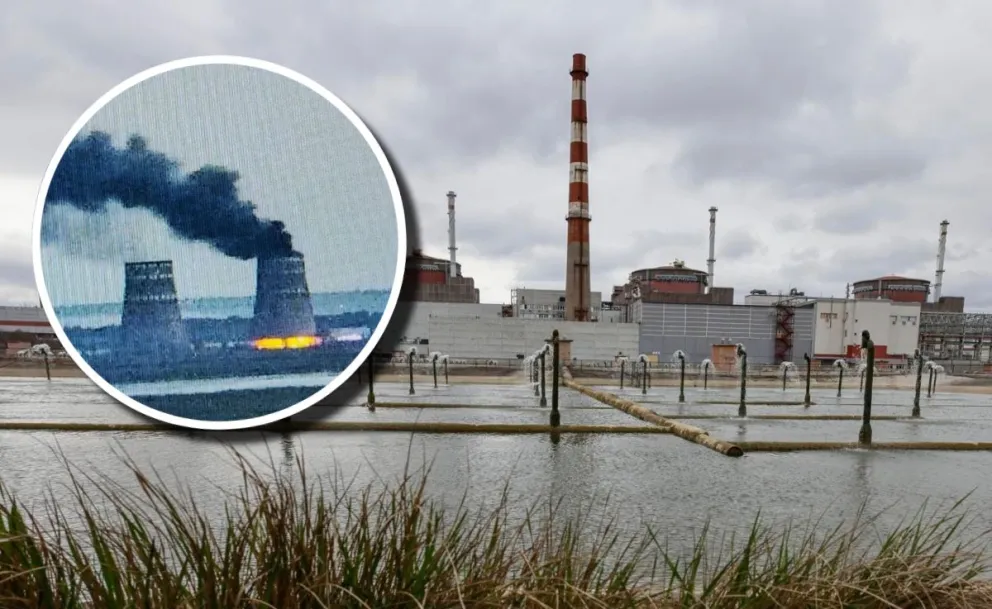 Se incendió una torre de refrigeración de una central nuclear de Ucrania y causa alarma en Europa
