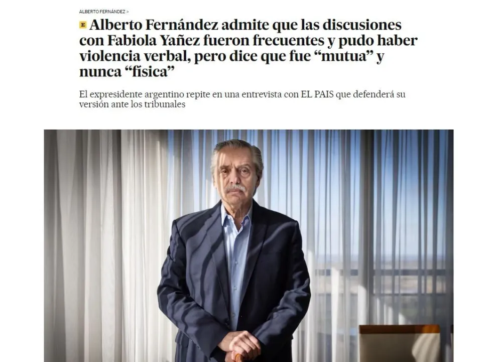 Conoce la entrevista de Fernández a El País de España: qué dijo