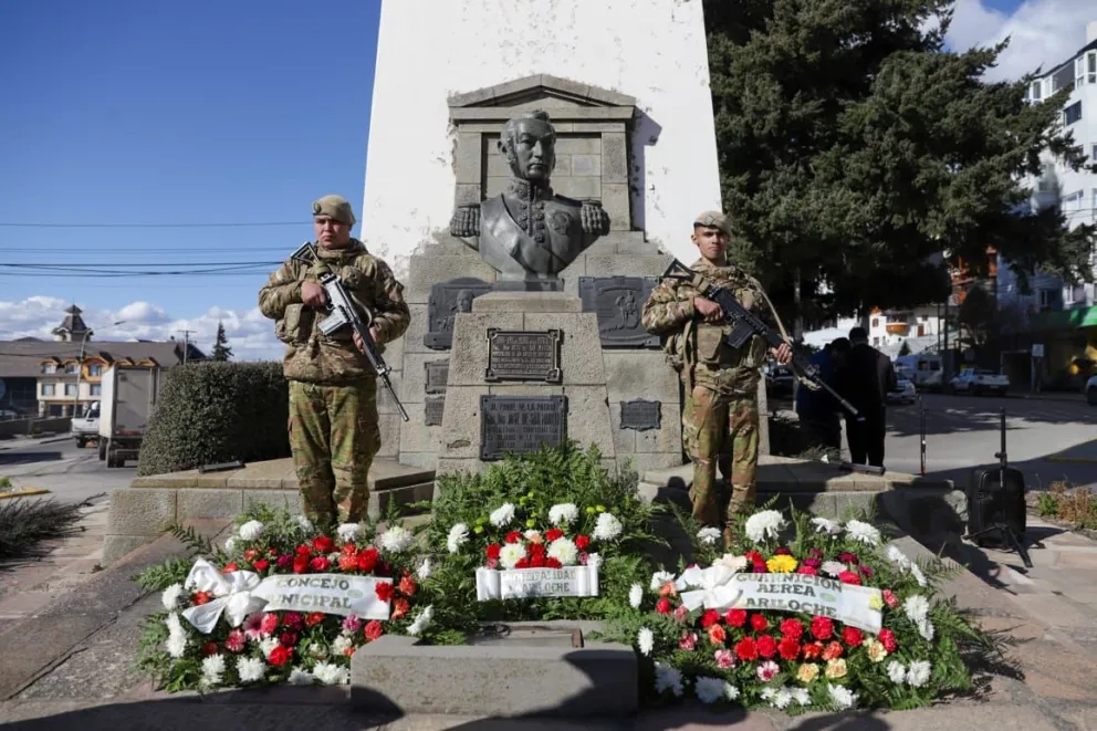 Bariloche rindió homenaje al general San Martín en el aniversario de su paso a la inmortalidad