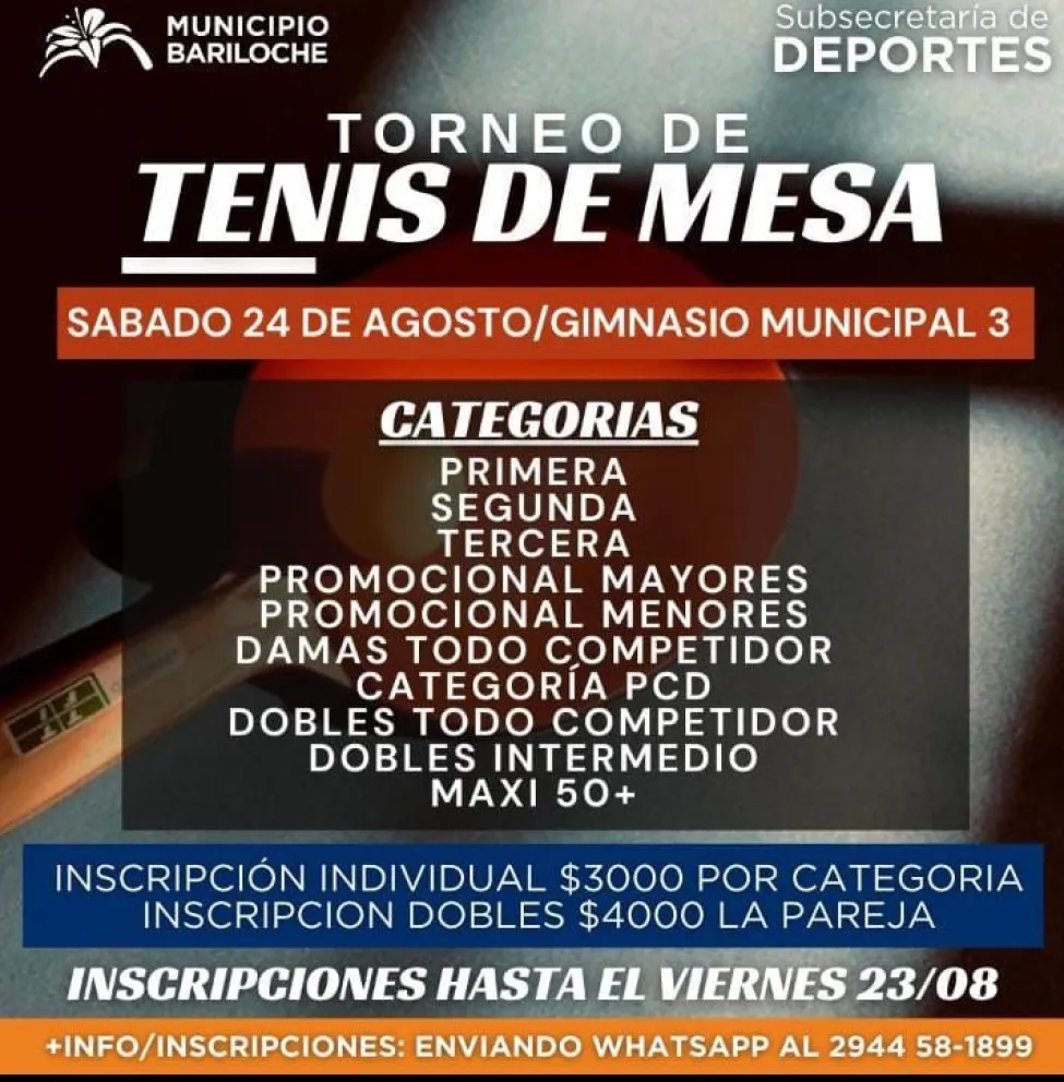 Gran Torneo de Tenis de Mesa en el Municipal 3