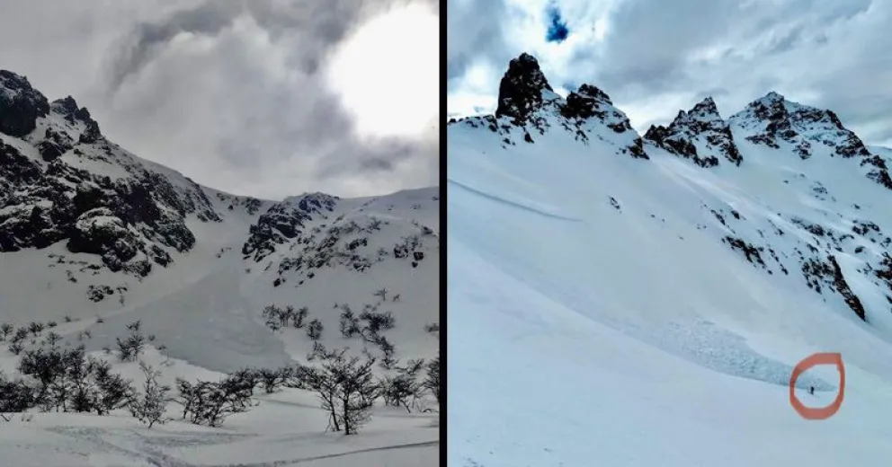 Avalanchas de gran tamaño en Bariloche: piden prudencia en lugares inestables