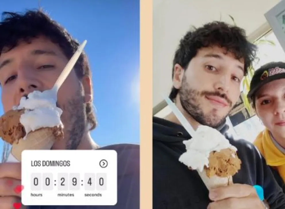 Sebastián Yatra se apareció en una heladería de Dina Huapi y revolucionó a la vecina localidad