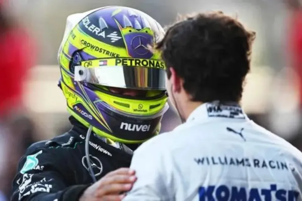 “Gran trabajo”, el elogio de Lewis Hamilton a Franco Colapinto tras el Gran Premio de Azerbaiyán