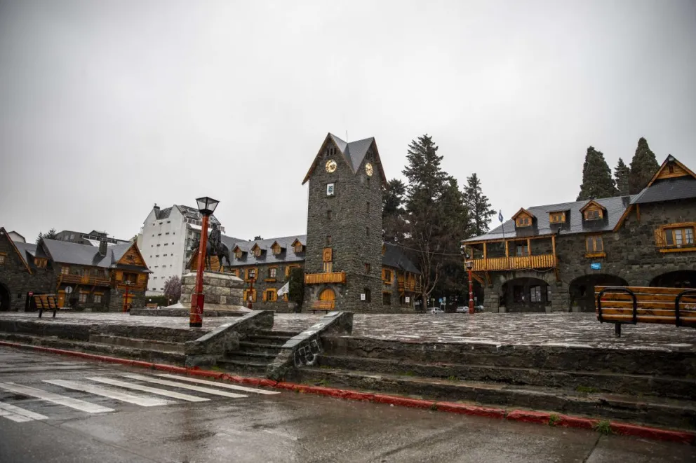 Un domingo frío y desolado en Bariloche